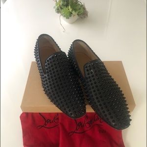 Christian Louboutin’s men’s leather shoes with spikes
